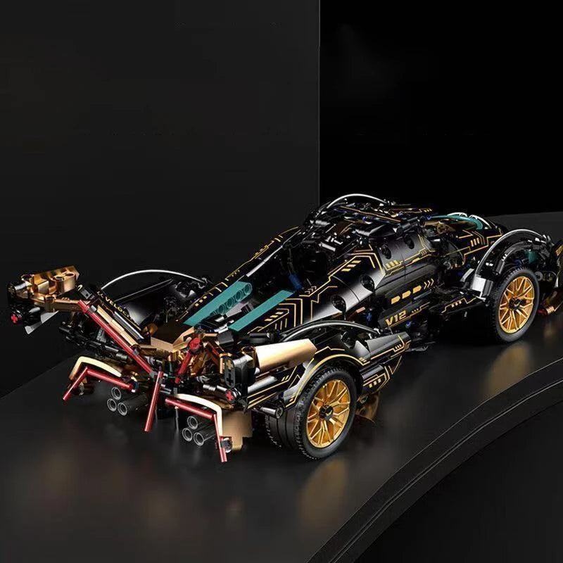 1690 Piece V12 Model Car Building Blocks Set | Upgraded ABS Version for Display & Gifts