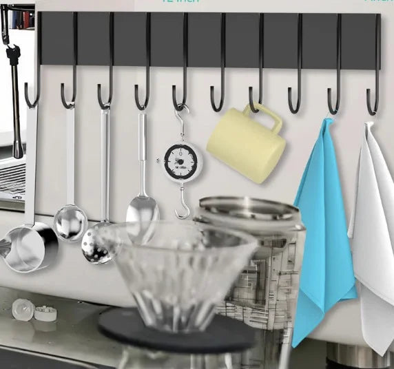 Magnetic Kitchen Organizer | Spice Rack, Utensil Holder, & Paper Towel Bar (No-Drill)