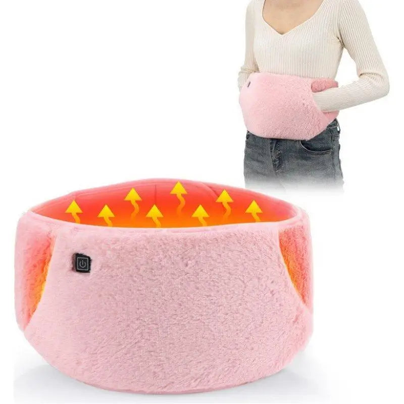 Graphene Electric Heating Pad Belt | USB Rechargeable Abdominal Warmer w/ 3 Levels & Cold Relief