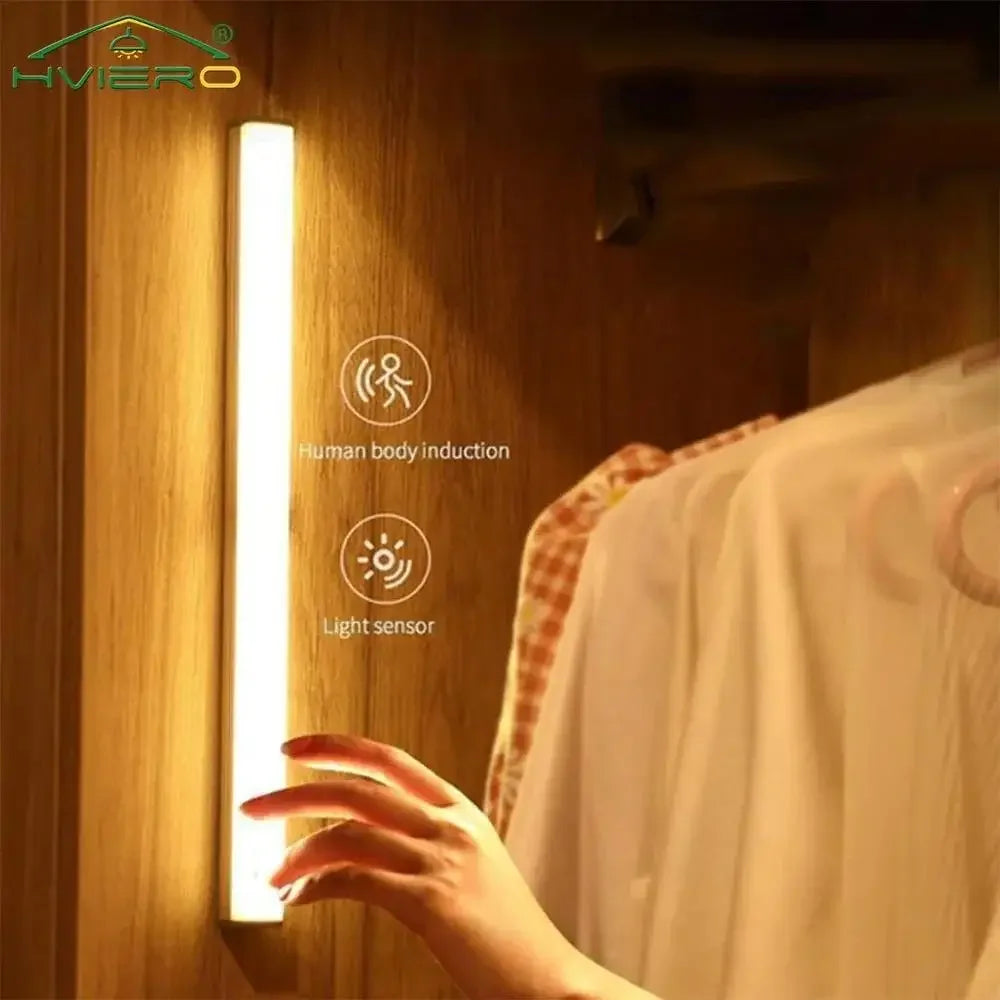 Wireless LED Motion Sensor Cabinet Light | USB Rechargeable Magnetic Under-Cabinet Lamp