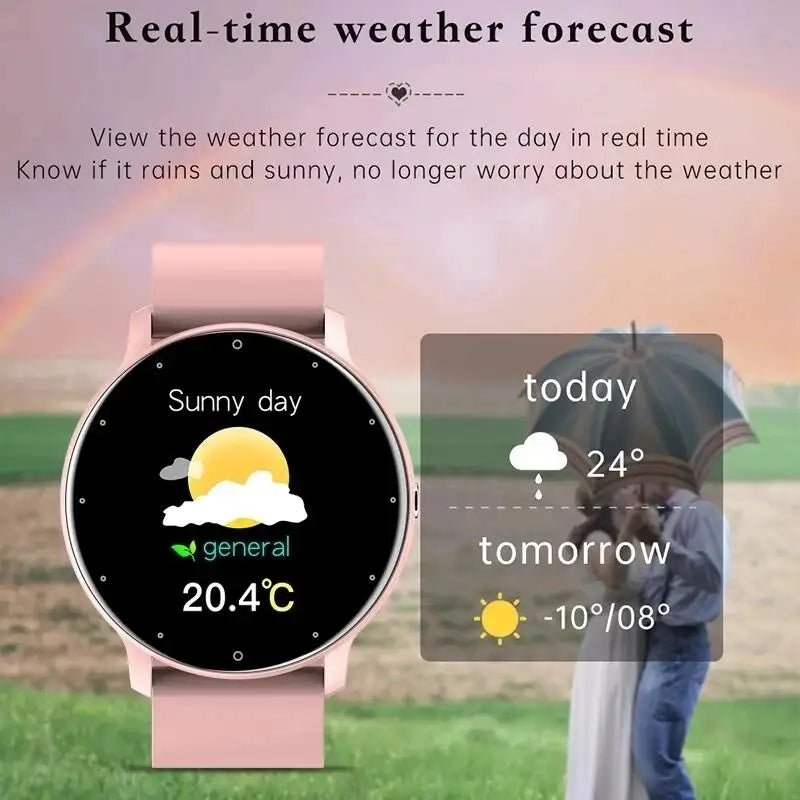 Waterproof Smart Watch | Real-Time Weather, Sports Fitness Tracker for Android & iOS