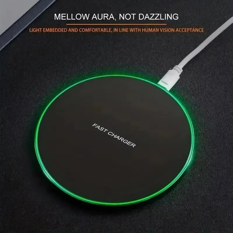 30W Wireless Charging Pad | Induction Fast Charger for iPhone, Samsung, & Universal Qi Devices