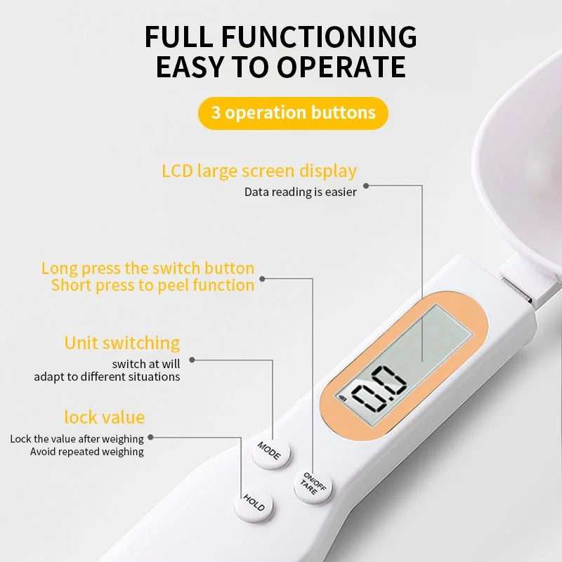 Digital Spoon Scale 500g/0.1g | High Precision Electronic Kitchen Measuring Tool