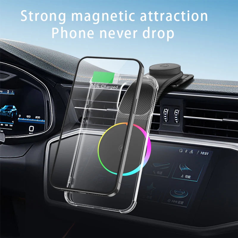 Magnetic Wireless Car Charger | 30W Fast Charging Phone Holder for iPhone & Android