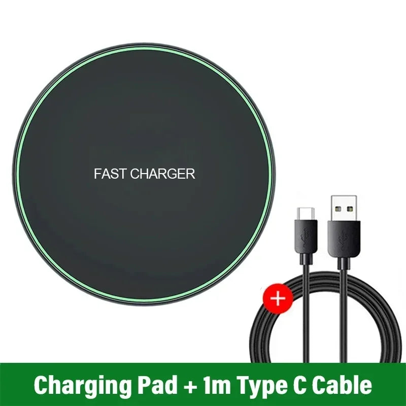 30W Wireless Charging Pad | Induction Fast Charger for iPhone, Samsung, & Universal Qi Devices