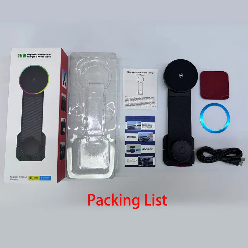 Magnetic Wireless Car Charger | 30W Fast Charging Phone Holder for iPhone & Android