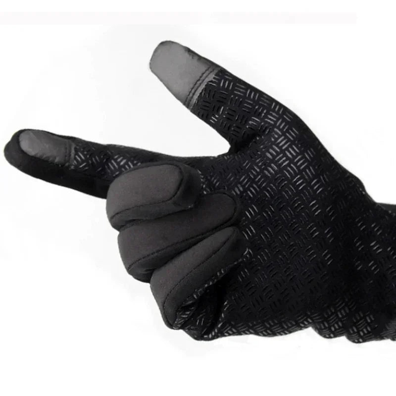 Men's Waterproof Winter Gloves | Touchscreen, Windproof, Zippered for Riding & Snowboarding