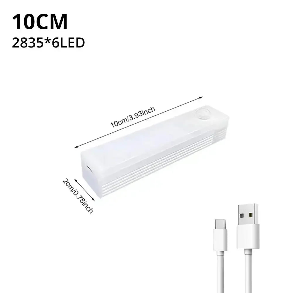 Wireless LED Motion Sensor Cabinet Light | USB Rechargeable Magnetic Under-Cabinet Lamp