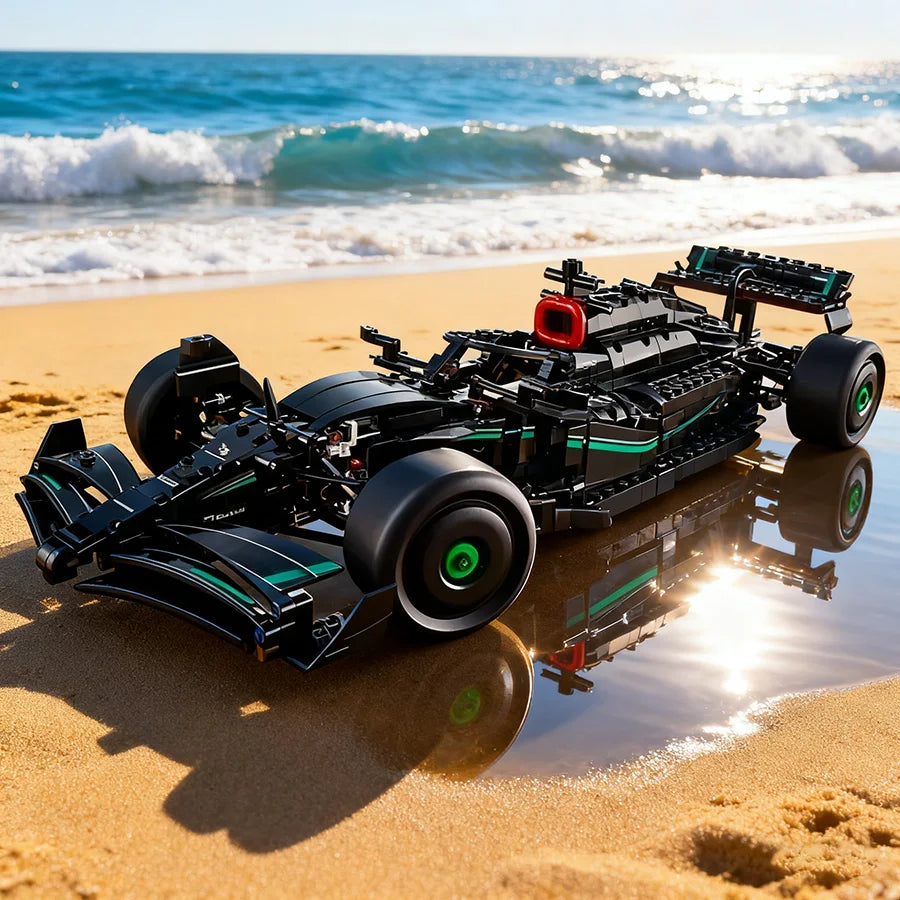 MOC F1 W14 Race Car Building Blocks (1642 Pcs) | Realistic Technical Model Construction Kit