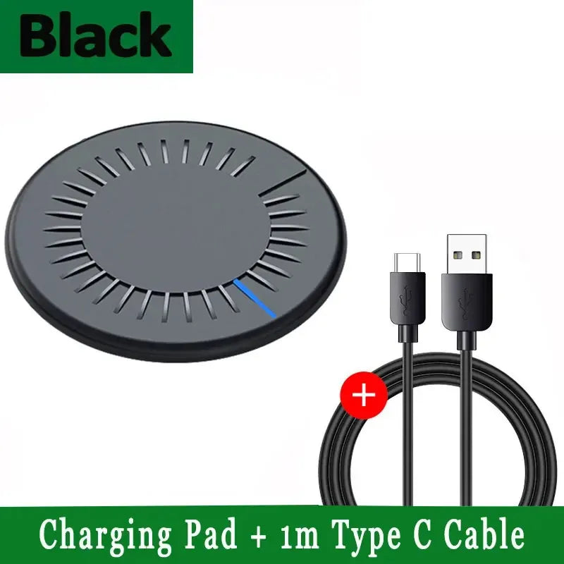 30W Wireless Charging Pad | Induction Fast Charger for iPhone, Samsung, & Universal Qi Devices
