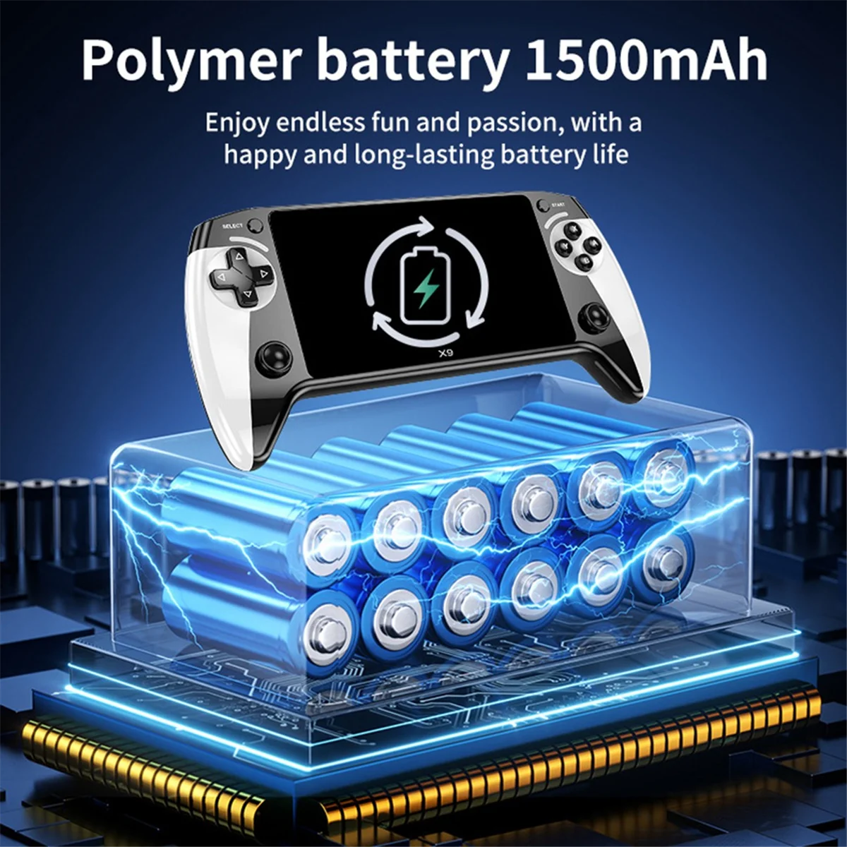 X9 Handheld Retro Arcade Game Console | 8GB Storage, 5.5" IPS Screen, 2000+ Classic Games | Dual Joystick, TV Out & MultimediaX9 Handheld Retro Arcade Game Console | 8GB Storage, 5.5" IPS Screen, 2000+ Classic Games | Dual Joystick, TV Out & Multimedia