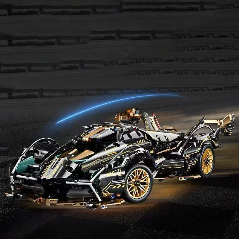 1690 Piece V12 Model Car Building Blocks Set | Upgraded ABS Version for Display & Gifts