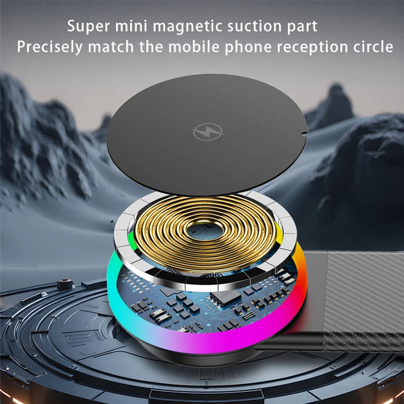 Magnetic Wireless Car Charger | 30W Fast Charging Phone Holder for iPhone & Android