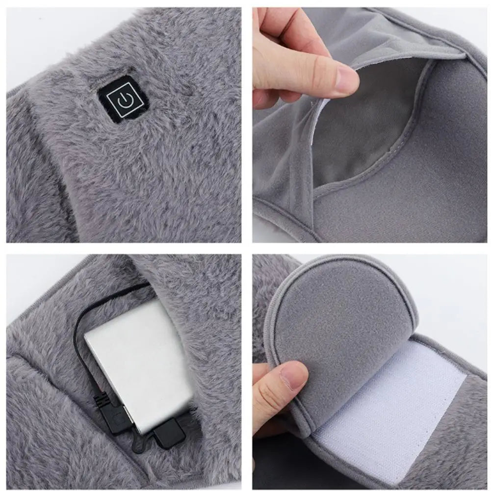 Graphene Electric Heating Pad Belt | USB Rechargeable Abdominal Warmer w/ 3 Levels & Cold Relief