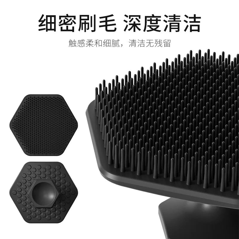 Silicone Facial Cleaning Brush | Deep Clean Scrubber & Face Massage Tool (Non-Electric)