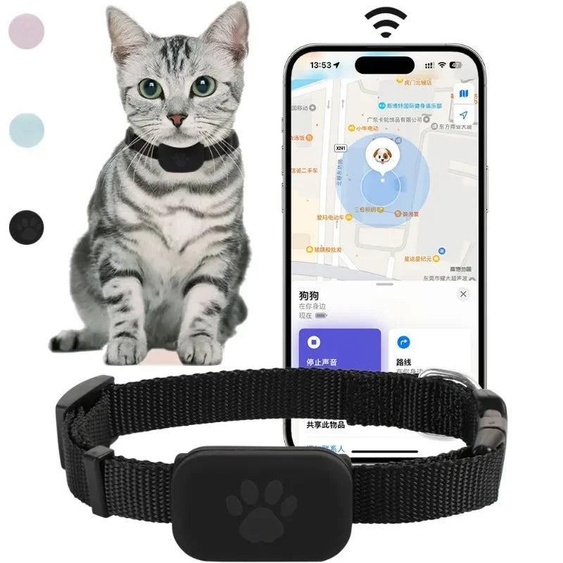 GPS Collar & Bluetooth Pet Tracker | Anti-Lost Global Locator for Dogs & Cats