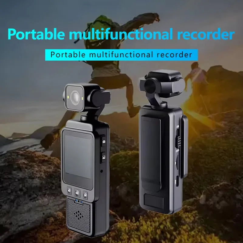 4K Handheld Sports Pocket Camera HD Display 180° Rotatable WiFi Wireless Video Recorder Built-in Fill Light Motion Camera