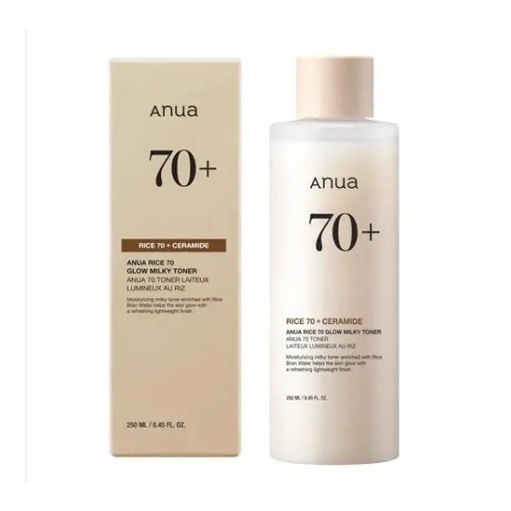Anua Rice 70% Glow Milky Toner | Ceramide & Rice Water for Hydrating Brightening