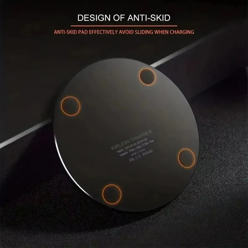 30W Wireless Charging Pad | Induction Fast Charger for iPhone, Samsung, & Universal Qi Devices