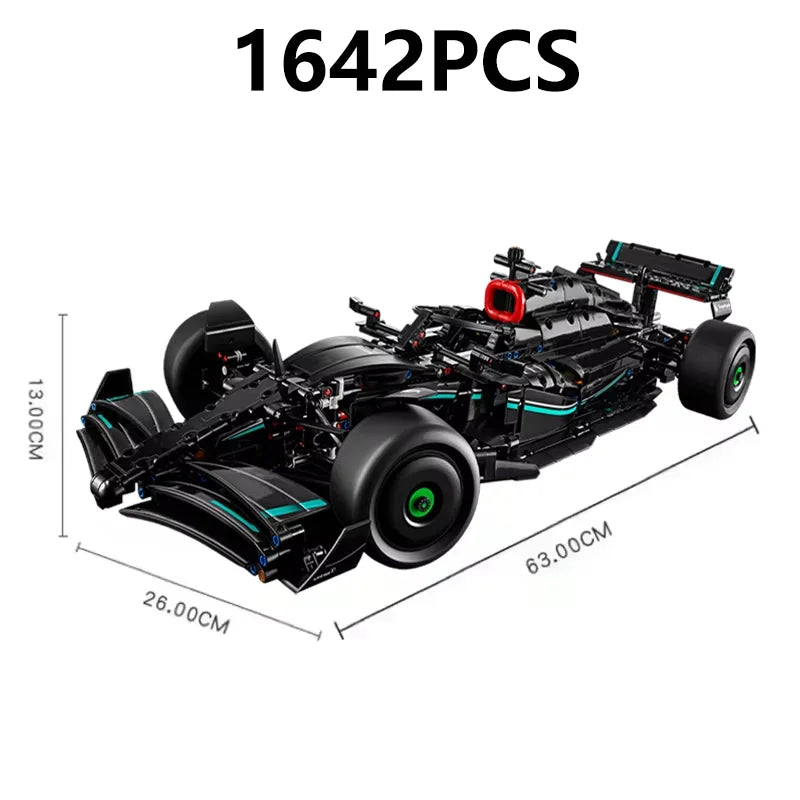 MOC F1 W14 Race Car Building Blocks (1642 Pcs) | Realistic Technical Model Construction Kit
