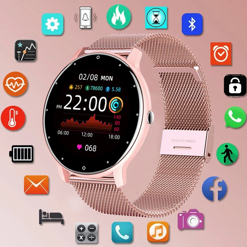 Waterproof Smart Watch | Real-Time Weather, Sports Fitness Tracker for Android & iOS